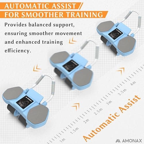 Amonax Ab Roller Exercise Wheel, Four Wheel Abs Trainer with Elbow Support, Abdominal Exercise Equipment for Core Abs, Automatic Rebound Abs Workout Equipment For Home Gym Men Women Use thumbnail 2