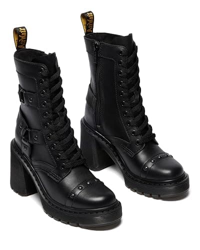 Dr. Martens Women's Chesney Harness Flare Heel Leather Boots thumbnail 2