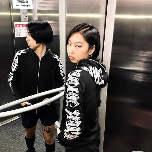 PLAYPUNK Women Zip Up Hoodie Y2k Letter Graphic Print Rhinestone Oversized Hoodies Gothic Jacket Vintage Streetwear thumbnail 3