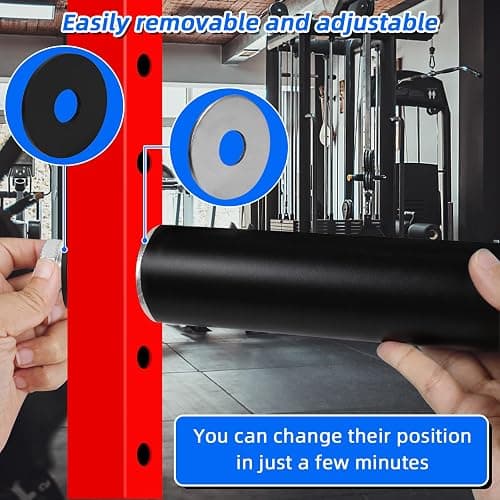 Weight Plate Holder for Power Rack Attachment, Squat Rack Weight Storage for 2 inc Olympic Weight,Compatoble with 2x2, 2x3, 3x3 Power Cage, Fit 1"and 5/8" Hole thumbnail 5