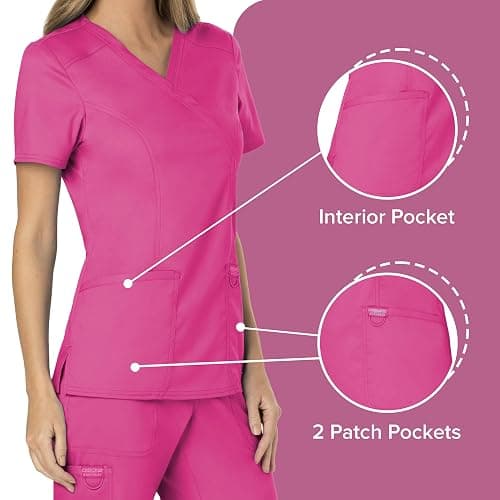 Cherokee Scrubs Top Mock Wrap WW610 thumbnail 3