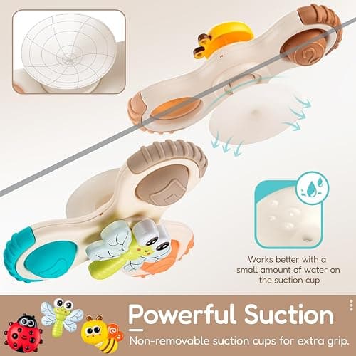ALASOU 3PCS Pop Suction Cup Spinner Toys for 1 Year Old Boy Girl|Novelty Spinning Tops Toddler Stocking Stuffers|Baby Bath Toy for Kids Ages 1-3|1 Year Old Boy Christmas Birthday Gift for Infant thumbnail 4