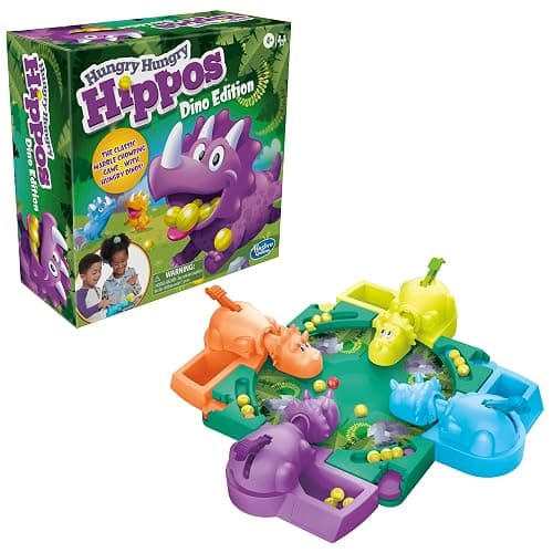 Hasbro Gaming Hungry Hungry Hippos Dino Edition Board Game, Pre-School Game for Ages 4 and Up; for 2 to 4 Players (Amazon Exclusive) thumbnail 13