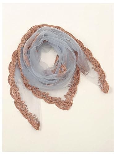 Floerns Women's Flower Embroidery Hair Scarf Headband Sheer Lace Hair Bandana thumbnail 4