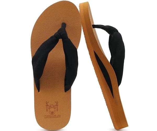 KuaiLu Flip Flops for Women with Arch Support Yoga Mat Comfortable Summer Beach Walking Thong Cushion Sandals Slip On Indoor Outdoor - Image 1