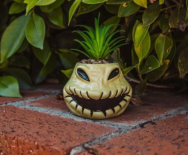 Disney The Nightmare Before Christmas Oogie Boogie 4-Inch Ceramic Mini Planter With Artificial Succulent thumbnail 7