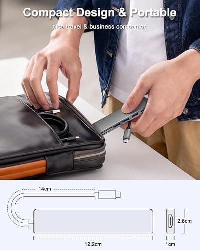 DEMKICO Hub USB C 7 en 1 Multiports avec 4K HDMI, USB-C PD, USB 3.0, Double USB 2.0 et SD/TF – Adaptateur USB C à HDMI Compact pour Ordinateurs Portables, Tablettes et Smartphones thumbnail 7