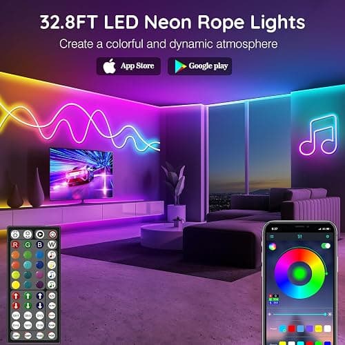 LETIANPAI 20 Ft Neon Rope Lights thumbnail 2
