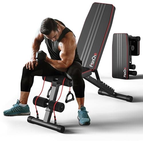 FitinOne Hantelbank Klappbar Verstellbar, Multifunktions Trainingsbank Schrägbank für Ganzkörper-workout, 6 in 1 Fitnessbank für zu Hause oder im Fitnessstudio, 300kg Gewichtskapazität thumbnail 8