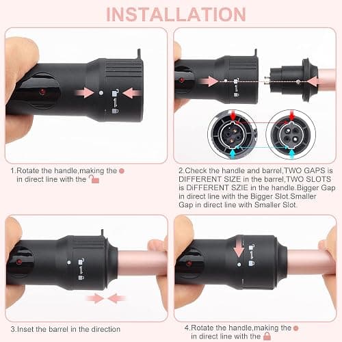 Curling Iron Hair Curler 5 In 1 Curling Wand Set Hair Crimper Beach Waves Hair Waver for Women 3 Barrel Triple Tool for Wavy Wands with 3/4 inch to 1 1/2 inch Attachments Hair Styling Tools thumbnail 4