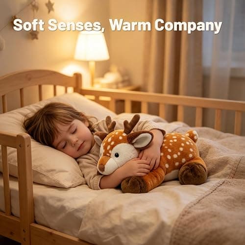 JUSTQUNSEEN Sika Deer Weighted Stuffed Animals for Adults and Kids Soft Huggable Plush Weighted Toys Large Cuddle Plush Pillow Birthday Gifts for Boys and Girls (Deer) thumbnail 5