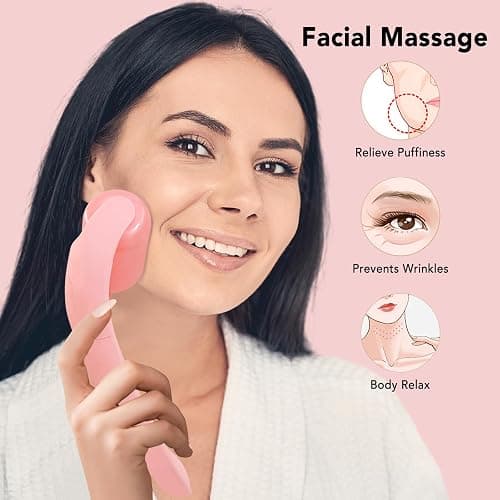huefull Ice Roller for Face with 2 Rollers and Gua Sha Facial Tools, Face Roller for Self Care, Guasha Tool for Face, Puffiness Relief, Skin Care Gifts for Woman Men, Self Care Gifts thumbnail 4