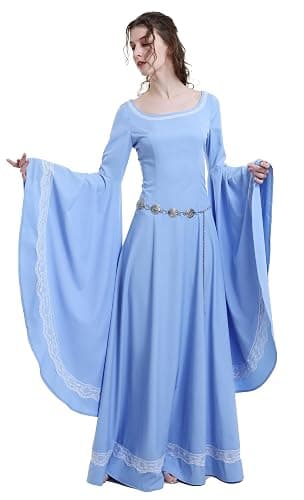 Daizbella Renaissance Dress Gown for Women - Medieval Dress with Lace Decoration for Halloween Party or Renaissance Fair - Image 1