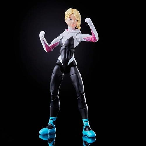 Hasbro Marvel Legends Series Spider-Man: Into The Spider-Verse Gwen Stacy 6-inch Collectible Action Figure Toy, with Spider-Ham Mini-Figure thumbnail 13