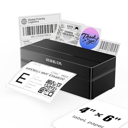 Rongta Bluetooth Shipping Label Printer, Wireless 4x6 Thermal Label Printer for Shipping Packages, Support Android, iPhone, Widely Used for Amazon, Shopify, Etsy, UPS, Black thumbnail 9