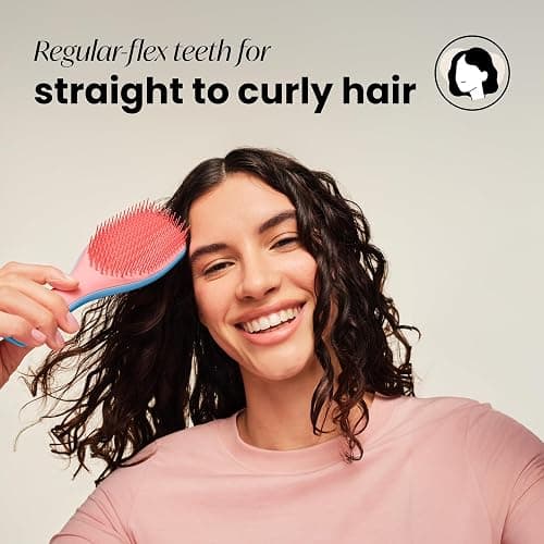 Tangle Teezer Ultimate Detangler Brush for Wet & Dry Hair, Eliminates Knots & Reduces Breakage for All Hair Types, Apricot Blaze thumbnail 3