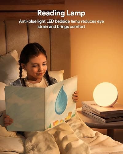 Hifree Touch Lamp, Multicolor Night Light for Kids, Small LED Table Lamp for Bedroom, Dimmable Bedside Lamp with Warm & White Light thumbnail 4