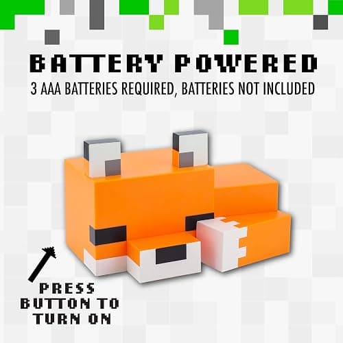 Paladone Minecraft Cute Fox Night Light, Soft Orange Glow, Officially Licensed Minecraft Decor and Desk Lamp for Gaming Room or Kids and Tween Bedroom thumbnail 4