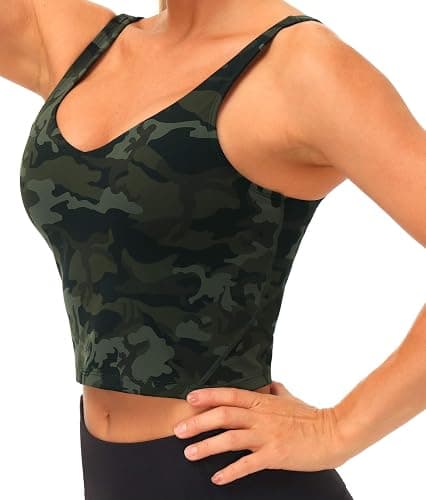 THE GYM PEOPLE Womens' Sports Bra Longline Wirefree Padded with Medium Support thumbnail 4