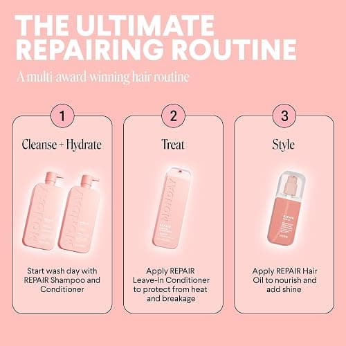 MONDAY HAIRCARE Repair Shampoo and Conditioner Set 798 ML for Dry to Damaged Hair, Made with Keratin, Coconut Oil, Shea Butter and Vitamin E thumbnail 8