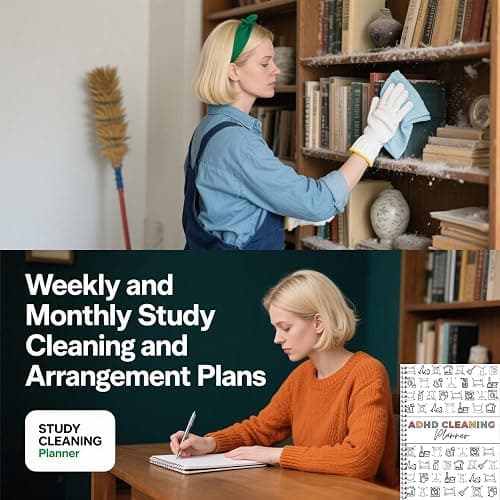 ADHD Cleaning Planner for Adults - Undated Daily Weekly Monthly Schedule & Checklist - Household Chores Organizer Journal thumbnail 3