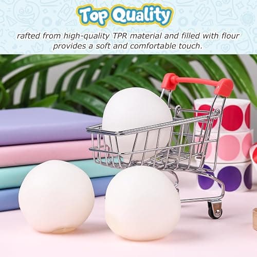 LovesTown 3PCS Stress Balls, 2.5 Inch Sensory Fidget Toy Crunchy Snow Stress Balls for Kids Adults Friends Families thumbnail 4