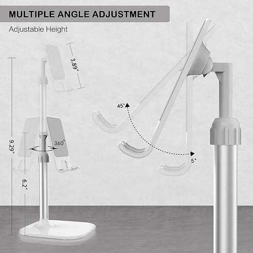 Doboli Cell Phone Stand, Phone Stand for Desk, Phone Holder Stand Compatible with iPhone and All Mobile Phones Tablet, Gifts for Adults Women Men Mom Wife, White thumbnail 3