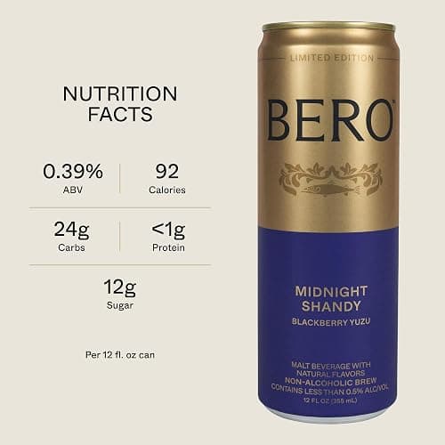 BERO Non-Alcoholic Beer Shandy, Shandy Variety, 12 Pack x 12 Oz Cans | NA Beer by Tom Holland, Refreshing Alcohol Alternative, Ideal For All Celebrations & Parties, Ultimate Summer Drink thumbnail 7