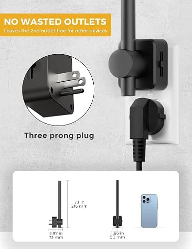 L LOHAS LED Night Light, [2 Pack] Night Lights Plug into Wall, 0-200LM Bathroom Nightlight, Dusk to Dawn Sensor 2W Dimmable Nightlights, Soft White 3000K, Modern Black Night Light for Mirror Restroom thumbnail 7