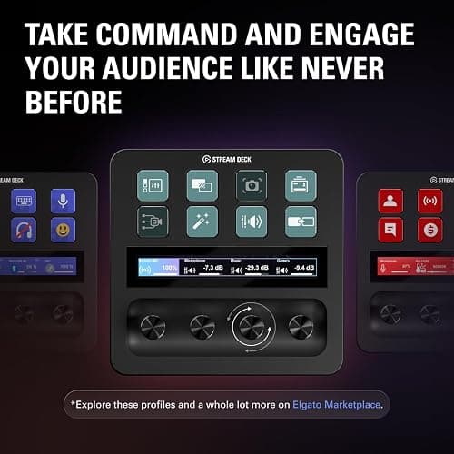 Elgato Stream Deck +, Audio Mixer, Production Console and Studio Controller for Content Creators, Streaming, Gaming, with customizable touch strip dials and LCD keys, works with Mac and PC thumbnail 3