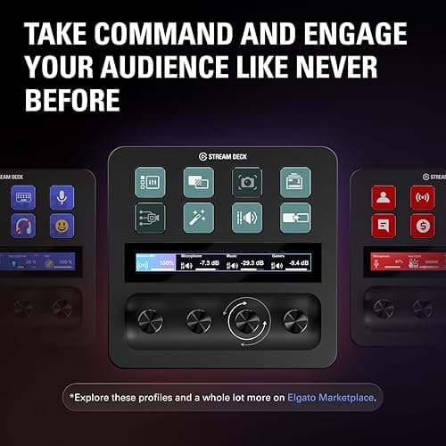 Elgato Stream Deck +, Audio Mixer, Production Console and Studio Controller for Content Creators, Streaming, Gaming, with customizable touch strip dials and LCD keys, works with Mac and PC thumbnail 4