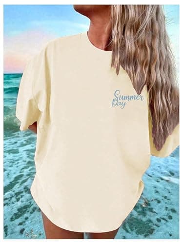 SOLY HUX Girl's Short Sleeve Graphic Tees Crew Neck Beach Tops Casual Summer T-Shirts thumbnail 2