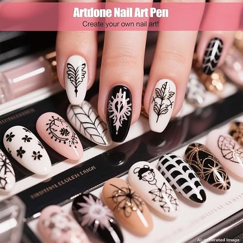 Artdone 32pcs Nail Art Brushes Tools Set Dotting Tools for Gel Polish | Dust Brush,Striping Brushes for Long Lines, Drawing Pen Design supply thumbnail 7