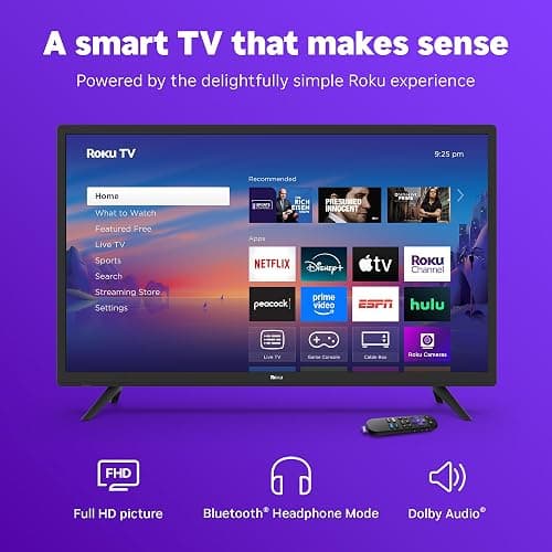 Roku Smart TV 2025 – 32-Inch Select Series, 1080p Full HD TV – Roku TV with Voice Remote – Flat Screen LED Television with Wi-Fi for Streaming Live Local News, Sports, Family Entertainment thumbnail 3