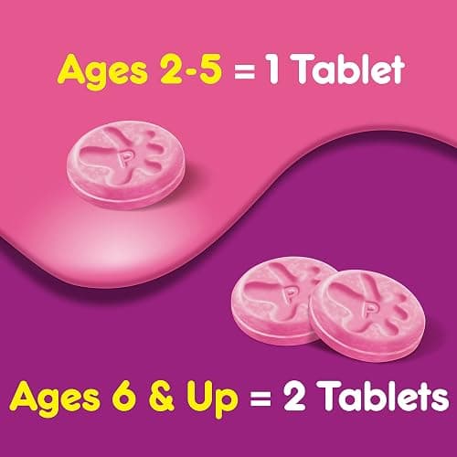 Pepto Kids Bubblegum Antacid Tablets Chewable, Upset Stomach Relief for Kids, Heartburn Relief, Acid Indigestion and Sour Stomach Relief, 72 Chewable Tablets (3x24 ct) thumbnail 7