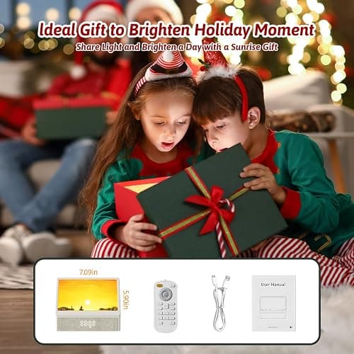 Gemmac Sunrise Alarm Clock Night Light, Hatch Alarm Clock for Adults with Sound Machine Bluetooth Speaker White Noise Sound Machine Sunrise Clock Night Lamp for Nightstands Room Decor Gifts Ideas thumbnail 9
