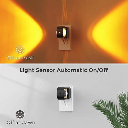L LOHAS LED Night Light Projector, Color Changing Night Light Plug into Wall, Dusk to Dawn Sensor, Rotating Nightlight, RGB Ambient Lighting for Bathroom, Gaming Room, Gifts,1 Pack thumbnail 2