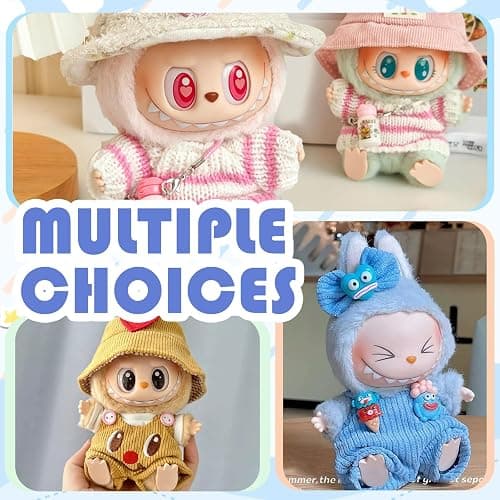 Xiujuers Vestiti per bambole di peluche da 17 cm per Labu - H thumbnail 5