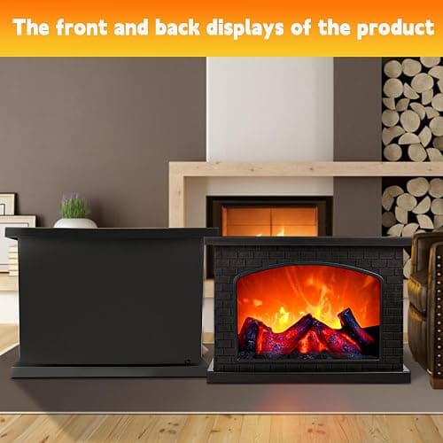 Fireplace Lanterns Decorative,Small Fake Fire Place,Flame Effect LED Fire Lamp,Battery Operated USB Charge Portable Fireplace,Indoor Outdoor Christmas Decoration (No Heater Function Black) thumbnail 4