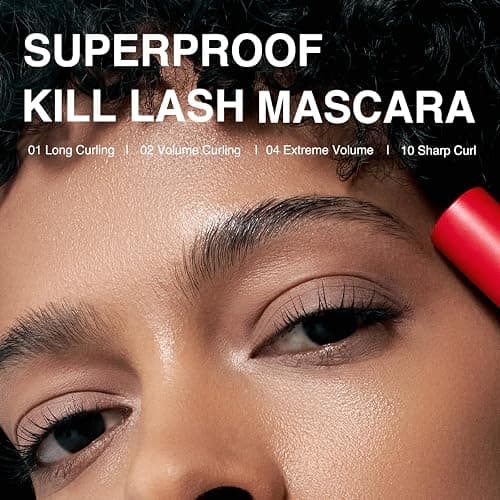 CLIO Kill Lash Superproof Mascara, Waterproof Mascara Black, Lengthening & Lifting for Defined Eyelash, Long-Lasting, Clump & Smudge-Free, for Sensitive Eyes, Korean Makeup Beauty (001 Long Curling) thumbnail 7