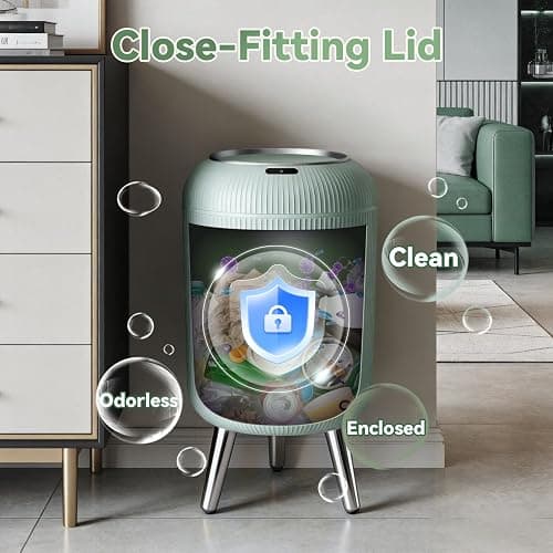Procade Motion Sensor Trash Can with Lid,3 Gallon/11L Small Bathroom Garbage can,Blue Wastebasket Touchless Trashcan with Removable Leg,Automatic Trash Bin for Bedroom,Toilet, Office, rv, Living Room thumbnail 4