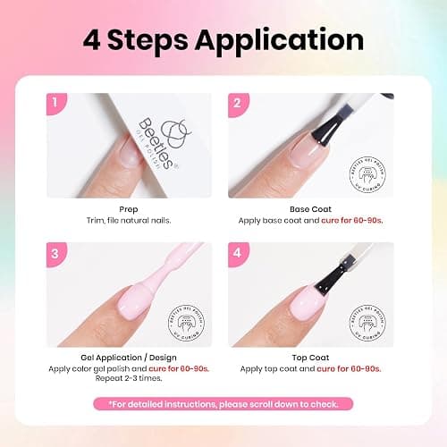 Beetles Gel Nail Polish Kit with UV Light, 68 Pcs 35 Colors Gel Nail Kit | Emotional Spectrum Kit with Base Matte&Glossy Top Coat Soak Off Nails Supplies Manicure Set Home Salon Gifts for Women thumbnail 7