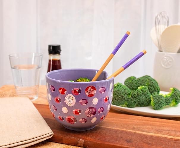 Steven Universe Crystal Gems Ceramic Ramen Dinnerware Set | Includes 20-Ounce Noodle Bowl and Wooden Chopsticks thumbnail 6
