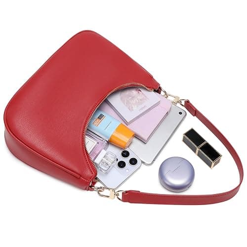 Women's Shoulder Bag Cute Hobo Purse Vintage with Zipper Pocket - Lightweight Underarm Clutch Purse for Daily Use thumbnail 6