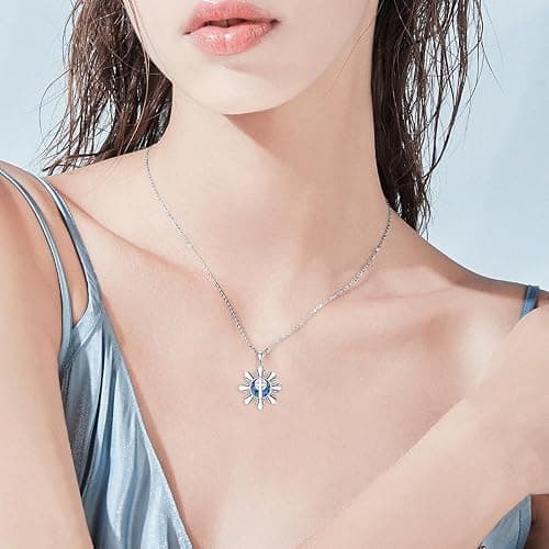 LEECCI Philippines Sun Necklace 925 Sterling Silver Filipino Pendant Philippine Filipina Pride Jewelry Gifts for Filipino Friend Family thumbnail 5