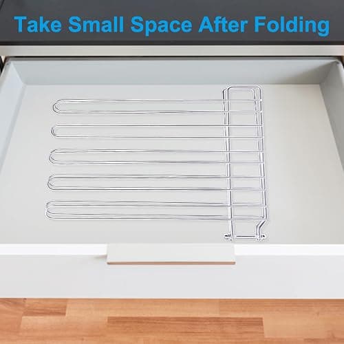 LEKUSHA Reusable Drying Rack, Foldable Freezer Bag Dryer, SUS304 Stainless Steel Stand for Gallon, Quart, Sandwich, Snack Bags thumbnail 7