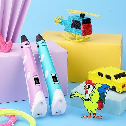 Keiare 3D Pen for Kids with Stencil Book Upgrade 3D Printing Pen Stylo 3D Drawing Pen 3D Printer Pen Creative 3D Writing Pen Fun Toys for Kids Include 12 Colors PLA Filament Refills with Charger thumbnail 7