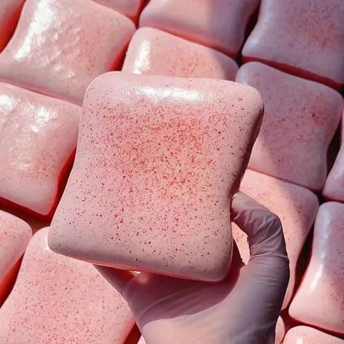 SUISUILE 4.3 Inch Sticky Bread Squishy Toys, Super Soft Strawberry Toast Slow Rising Squishy, Realistic Toast-Shaped Squeeze Toy, Big Food Squishies for Adults Stress Relief thumbnail 4