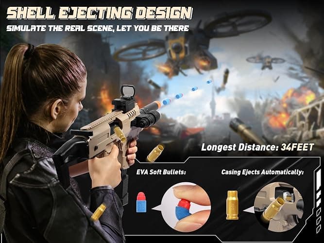 DIY Toys for Boys, Empty Shell Ejecting Design, Gifts for Boys Girls Birthday Holidays thumbnail 4