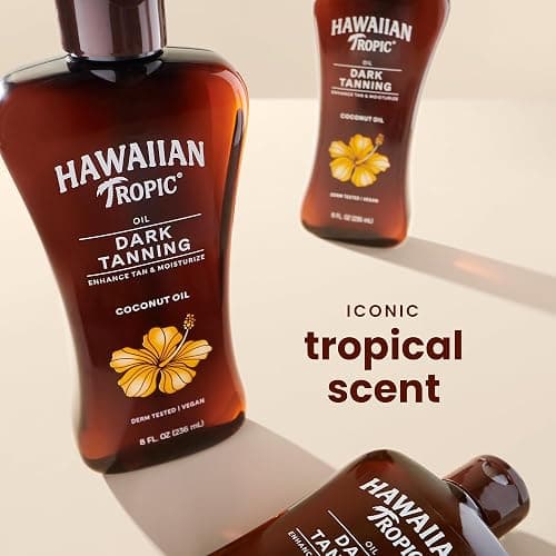 Hawaiian Tropic Dark Tanning Oil, 8 Fl Oz | Moisturizing Body Oil with Cocoa Butter, Tan Enhancer, 8 Fl Oz each Twin Pack thumbnail 3